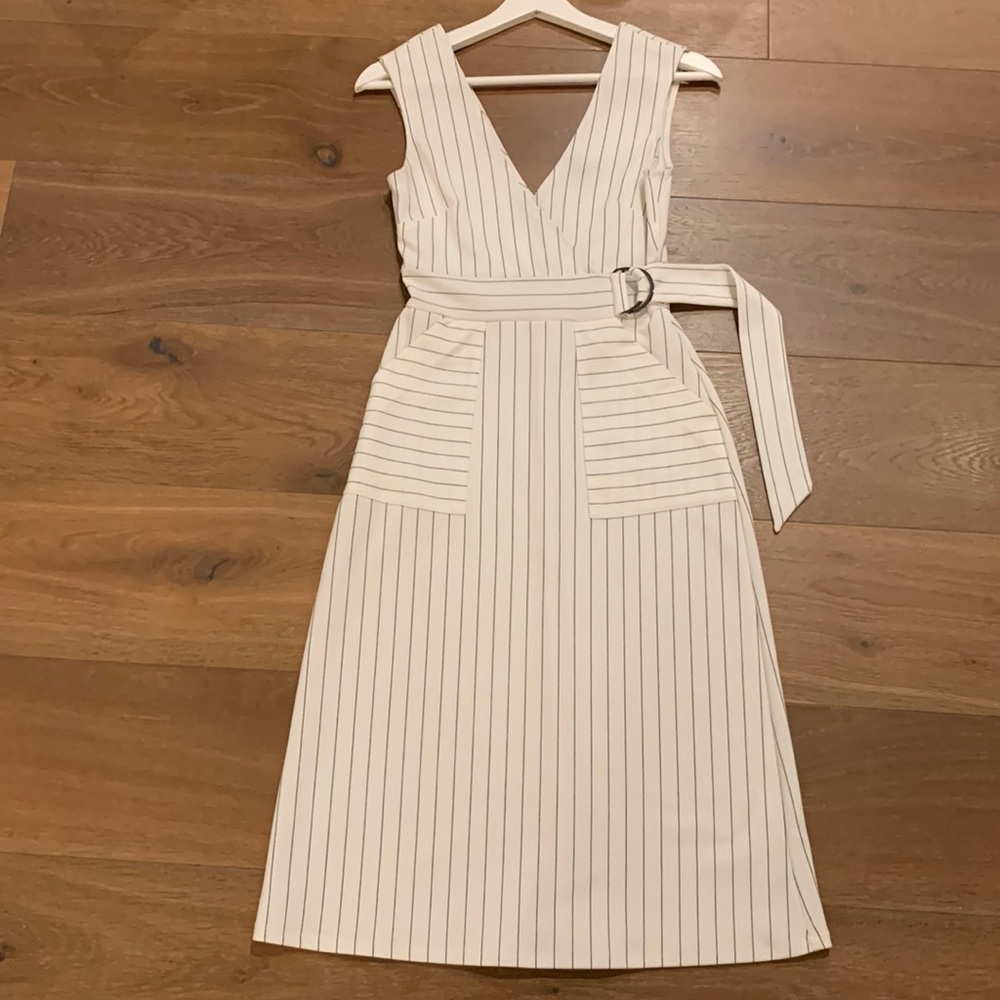ASOS pinstripe midi dress